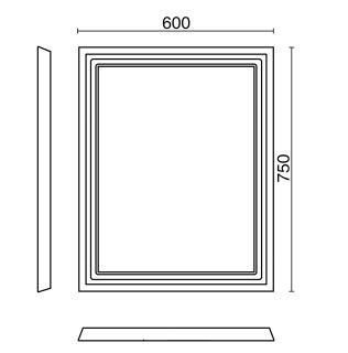 Kerama Marazzi Зеркало POMPEI 60 см, черное